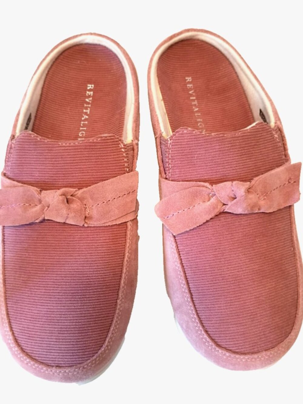 Revitalign Waco Shoe Co. Slides Siesta Crew Corduroy/Suede Mauve Pink - 8.5D